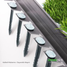 Envaplas Pratik Garden Çim Ayırıcı 25 M Siyah Çim Sınırlayıcı Taş Toprak Ayıracı Çim Ayracı Çim Bariyeri