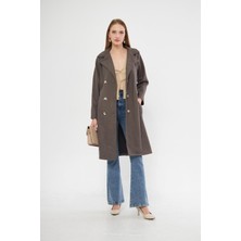 Beli Kuşaklı Kaşe Kaban K1141