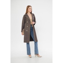 Beli Kuşaklı Kaşe Kaban K1141
