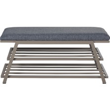 Metatek Freya Demonteayakkabılık ,Puflu Ayakkabılık ,Raflı Ayakkabılık , Bej Metal Ayakkabılık 80*45