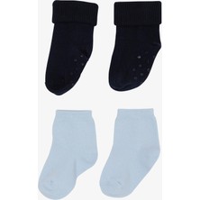 Katamino Erkek Bebek Soket Çorap 2 Li Abs Li Basic 0-24 Ay, Karışık Renk