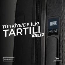 Vegmann Tartılı Scadel Antrasit 3 Lü Valiz Seti