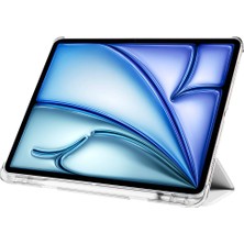 FUJİMAX Apple iPad Air 5 10.9 2022 Kılıf Yatay Standlı Kalem Bölmeli Arkası Sert Pc Güçlü Mıknatıslı Smart Kılıf