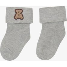 Katamino Erkek Bebek Soket Çorap Ayıcık Amalı 0-18 Ay, Gri