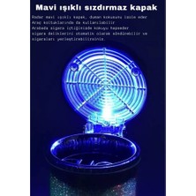LED Işıklı Dekoratif Küllük  Araç ve Ofis Için Şık Çözüm Araba Bardak Içi Küllük
