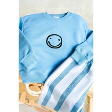 Miniğimin Cicileri (2-7 Yaş) Smile Çizgili Erkek Çocuk takım - Mavi