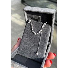 Pinartcraft Silver Zirkon Taşlı Gümüş Kaplama Kadın Kıkırdak Küpe 12131800