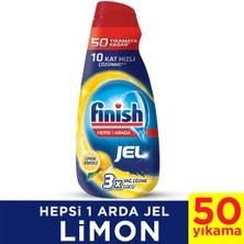 Finish Hepsi Bir Arada Konsantre Jel 1000 ml Limon Bulaşık Makinesi Deterjanı