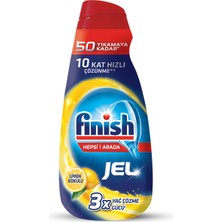 Finish Hepsi Bir Arada Konsantre Jel 1000 ml Limon Bulaşık Makinesi Deterjanı