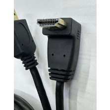 Leonpro 3 Metre 90 Derece HDMI Kablo 3 Metre Dik HDMI Kablo 3 Metre L HDMI Kablo