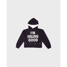 Genç Unisex Kapüşonlu Önden Baskılı Sweatshirt