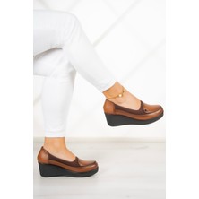 Priscilla Taba Deri Dolgu Topuklu Streç Günlük Ayakkabı