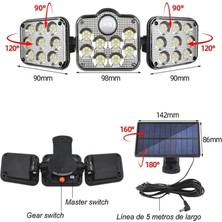 138 Ledli Solar Bahçe Aydınlatma Seti 5m Kablo Aydınlatma ve Panel Bağımsız Iç Dış Mekan Güneş Enerjili Lamba 3 Modlı