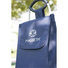 Magbeth Store A200 Lacivert Sessiz Silikon Tekerlekli Pazar Arabası Paslanmaz Gövde Su Geçirmez Pazar Çantası