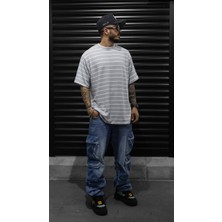 Btstilist Striped Cotton Gray T-Shirt
