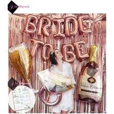 Parti Hediye Sepeti Bride To Be Bekarlığa Veda Partisi Balon Süsleme Rose Gold