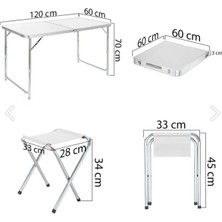 Ustoll Furniture Katlanır Masa Sandalye Seti