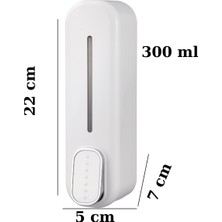 Ayla Stand 2'li Set - 300 ml Duvara Monte Sıvı El Sabunu Dispenseri (Beyaz ve Siyah)