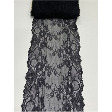 Karan Tuhafiye Likralı Geniş Dantel / Esnek Dantel / 1 Metre.