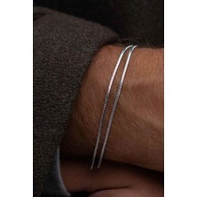 Ricco Jewellery 925 Ayar Gümüş Yılan Bileklik • Made In Italy