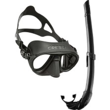 Cressi Calibro-Corsica Black Yetişkin Maske Şnorkel Seti