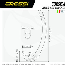 Cressi Calibro-Corsica Black Yetişkin Maske Şnorkel Seti