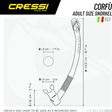 Cressi Corfu Clear/silver/yellow Yetişkin Şnorkel