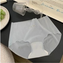 Sweet Sauna Dikişsiz Ultra Ince Buz Ipek Külot Mikro Şeffaf Elastik Nefes Alabilen Lazer Kesim Elastik Iz Yapmaz Külot Korse