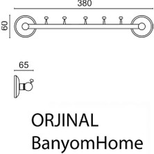 Çelik Banyo Paslanmaz Pirinç Mat Siyah Bella 5'li Set Askılık