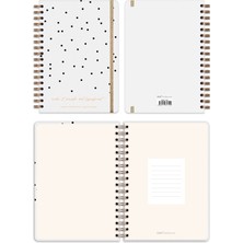 Matt Notebook 2025 Yılı Günlük Spiralli Ajanda 16X24 cm - 12 Aylık Puantiye