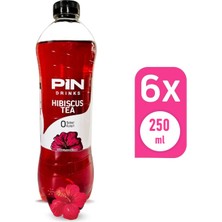 Pin Hibiskus Çayı Şekersiz & Kalorisiz 250 ml x 6 Adet