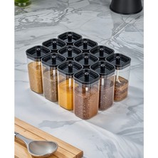 Silkyra 3 adet 250 ml  hacim, pratik kaşıklı  Baharatlık Seti