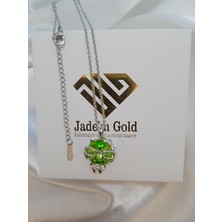 Jade'm Gold Çelik Yeşil Taşlı Kolye