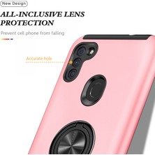 Newface Samsung Galaxy M11 Kılıf Elit Yüzüklü Kapak - Pembe 13