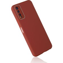 Newface Vivo Y20 Kılıf Glass Kapak - Bordo 13