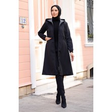 Pamuk Butik Kadın Büzgü Detaylı Cepli Trençkot -PMK334