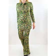 Modaonna Çiçek Desenli Tunik Pantolon Takım