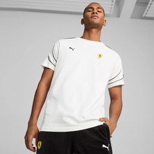 Puma Erkek Beyaz Puma Ferrari Race Mt7+ Tee Beyaz Erkek T-Shirt