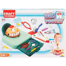 Crafy 3455 Crafy Dr. Toothy Oyun Hamuru Seti 15 Parça -Sunman