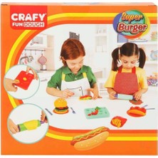 Crafy 2015 Crafy Süper Burger Oyun Hamuru Seti 200 G 12 Parça