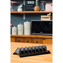 Tekno Trust Tencere Kapak Tabak Tava Düzenleyici Raf Stant Organizer 7 Bölmeli Plastik Tabaklık