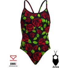 Funkita Db Black Rose Kadın Antrenman Mayo, Elmas Sırt