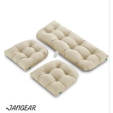 Jangear Balkon Rattan Lüx Pofidik Rattan Lotus Takım Minderi Teras Minder 3 Parça 120×50CM  50×50CM 50×50CM