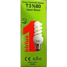 Birlux 10 Watt Spiral Tasarruflu Ampul-Sarı Işık