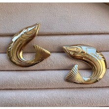Makmery Accessory Balık Model Plaka Küpe