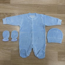Sonem Baby Yenidoğan Kadife Uzun Kollu Bebek Tulum