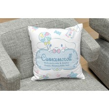 Sanrio Karakterleri Cinnamoroll Desenli Kare Yastık Kılıfı