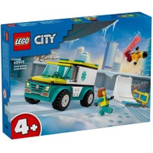 60403 Lego® City Acil Durum Ambulansı ve Snowboardcu 79 Parça +4 Yaş