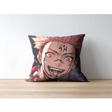 Jujutsu Kaisen Ryomen Sukuna Desenli Kare Yastık Kılıfı