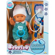 Sunman 30111 Bebelou Doktor Zamanı Sesli Bebek Seti 35 cm -Sunman